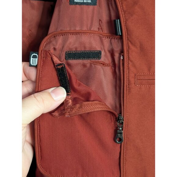 ScotteVest Womens Rust TEC Travel Trench XXL Double-Breasted Belted Coat Pockets - Picture 5 of 16